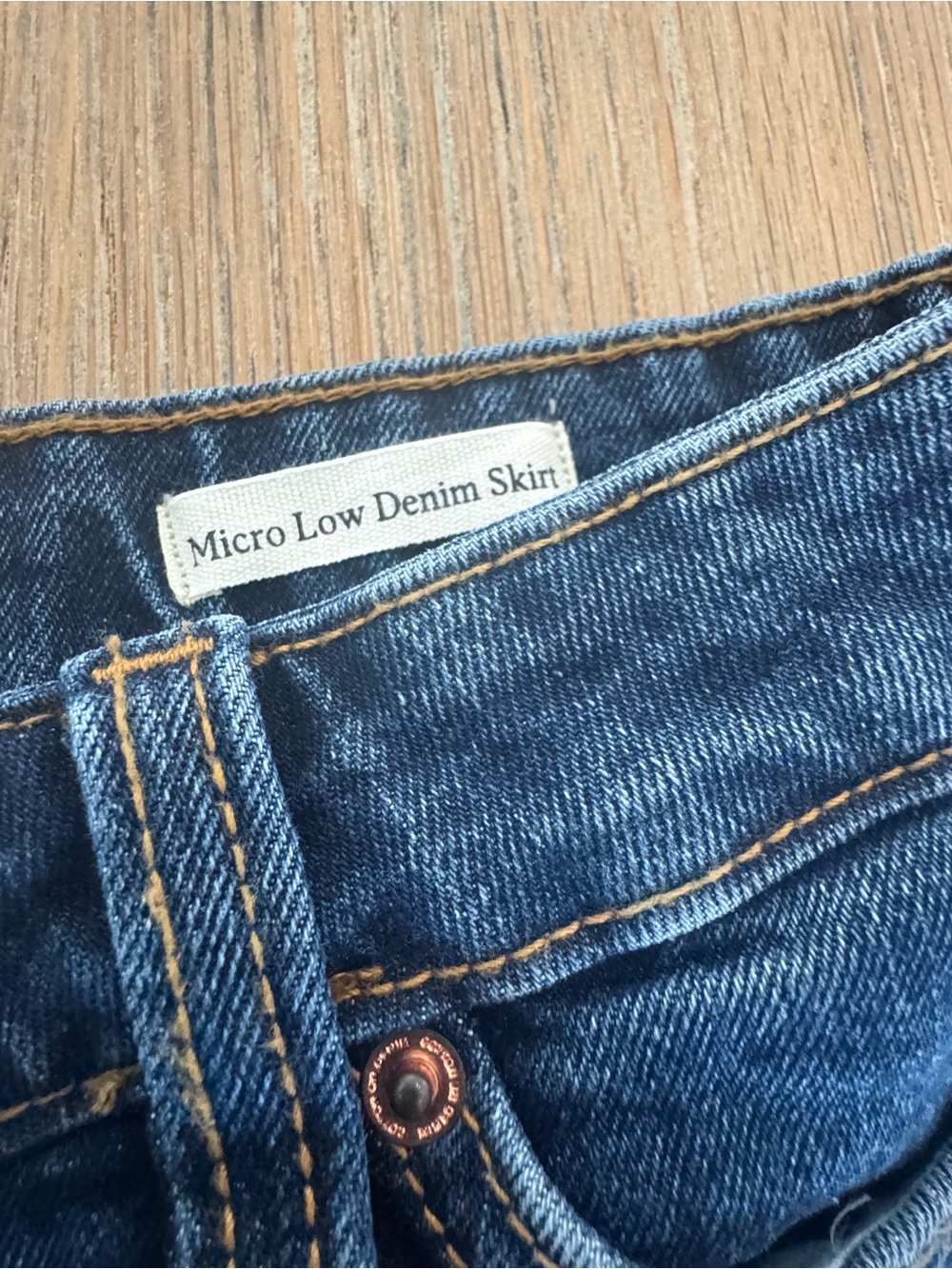 Cotton On Dark Blue Denim Mini Skirt - Picture 5 of 5
